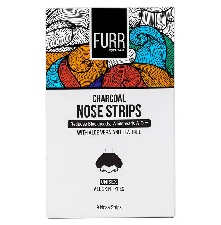Furr Blackhead Remover Bamboo Charcoal Nose Strips - Pack of 9
