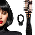 MakeMeeBold 3-in-1 Hot Air Brush | Hair Dryer, Straightener & Volumizer | 1.5-Inch Barrel | 1200W Blow Dryer Brush with Ceramic Coating | For All Hair Types | Gifts for woman (Black - Rose Gold)