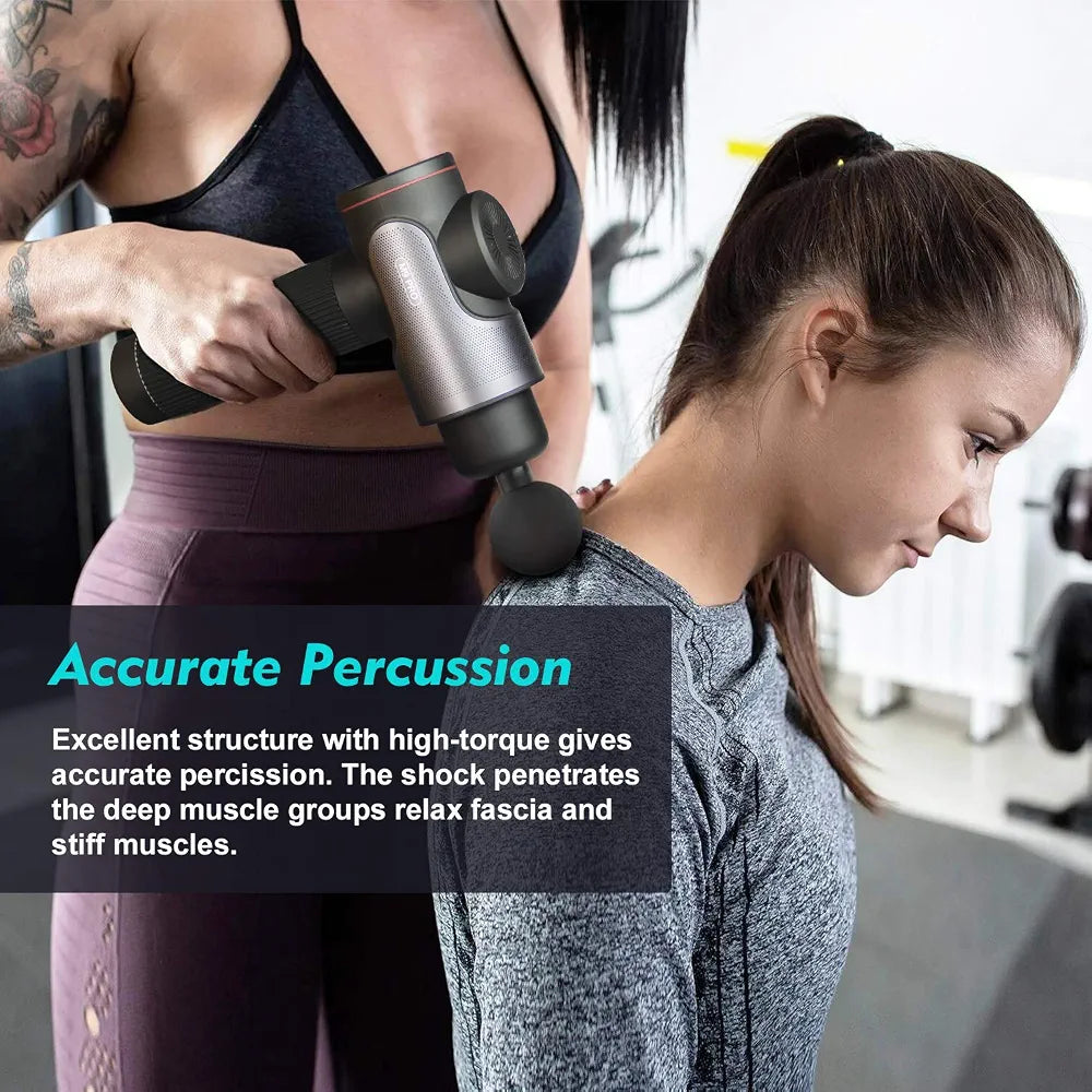 Massage Gun Muscle Massager Deep Tissue Percussion Therapy Gun for Athletes, Handheld Powerful Electric Body Massage Gun for Pain Relief - Cordless Super Quiet Brushless Motor - M9 Pro