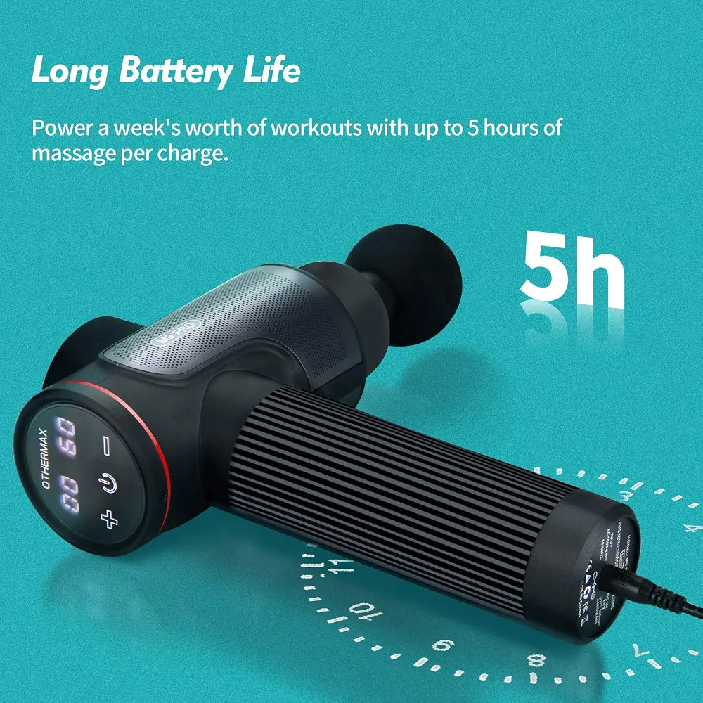 Massage Gun Muscle Massager Deep Tissue Percussion Therapy Gun for Athletes, Handheld Powerful Electric Body Massage Gun for Pain Relief - Cordless Super Quiet Brushless Motor - M9 Pro
